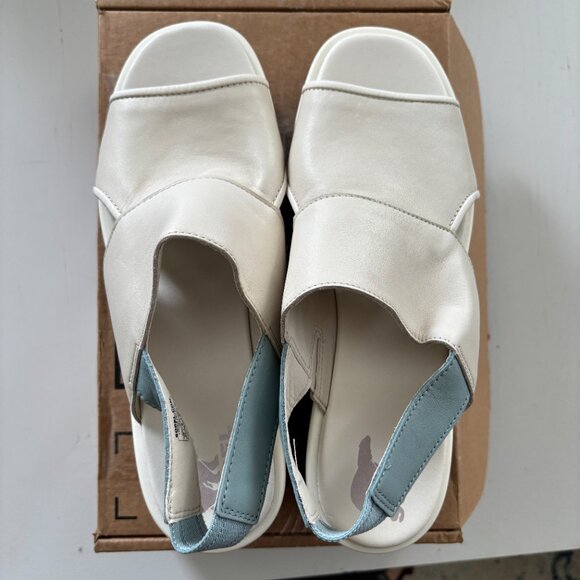 NEW | Sorels Joanie III Slingback Ivory Wedge Sandals Womens 10 - Picture 6 of 7